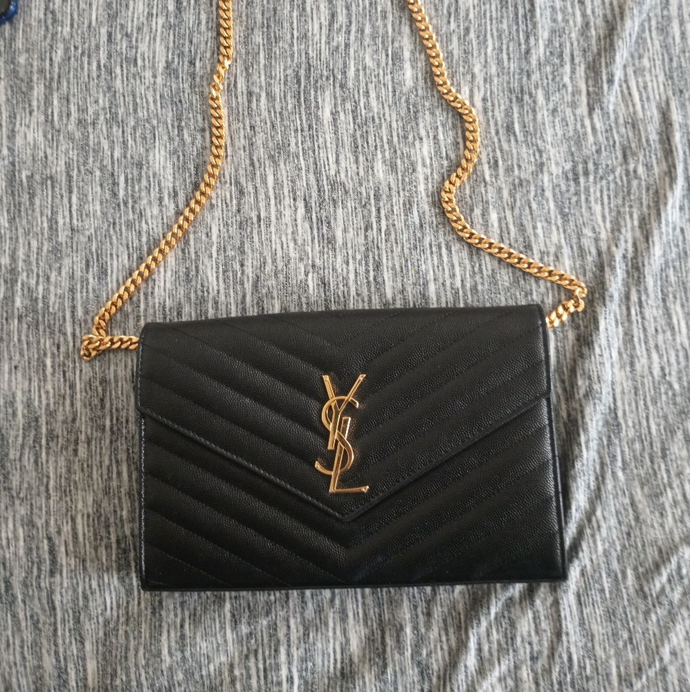 Yves saint Laurent chain wallet with card